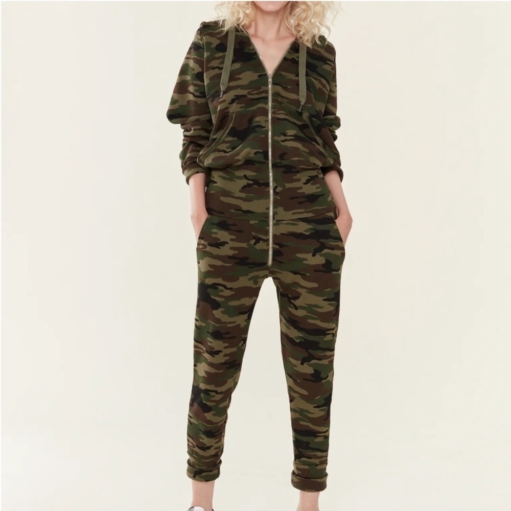NSF camo sweatsuit jumpsuit